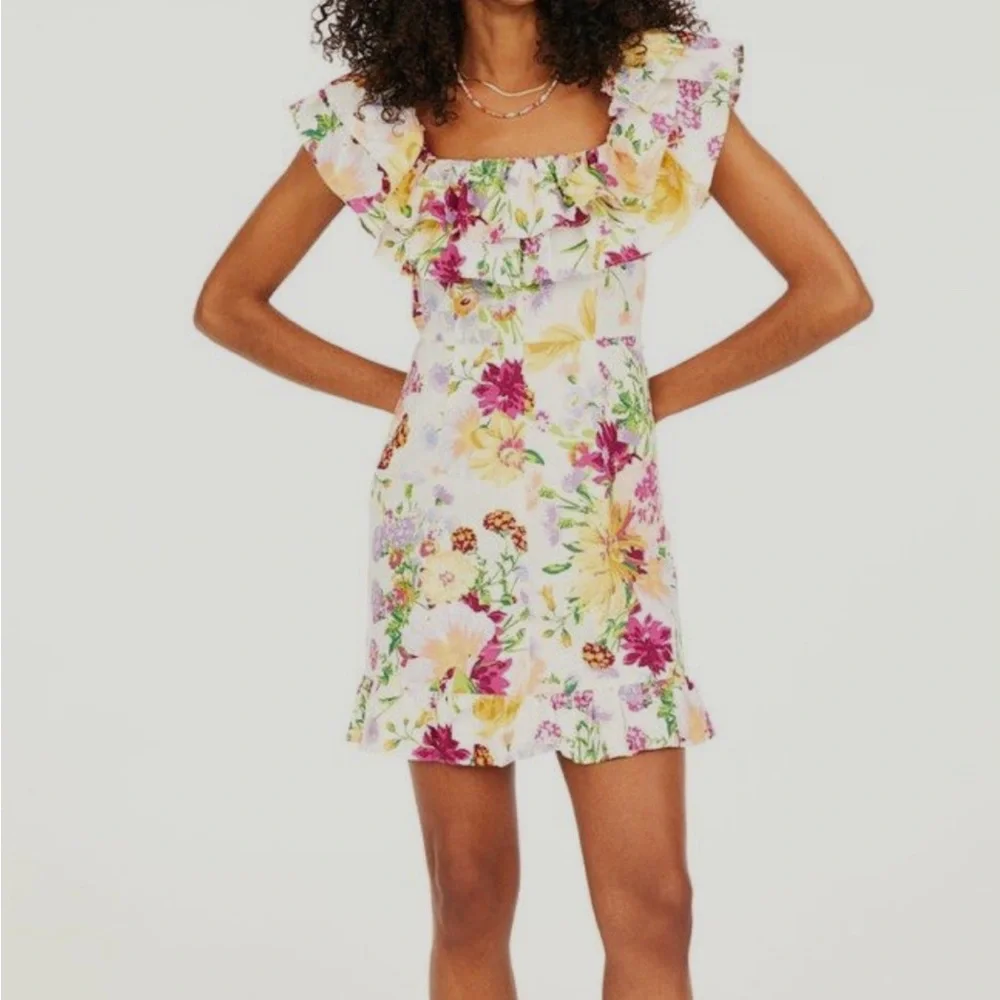 🌸 OFF SHOULDERS FLORAL DRESS - Picture 1 of 12